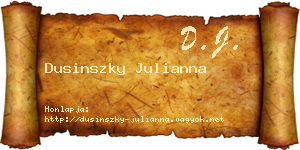 Dusinszky Julianna névjegykártya